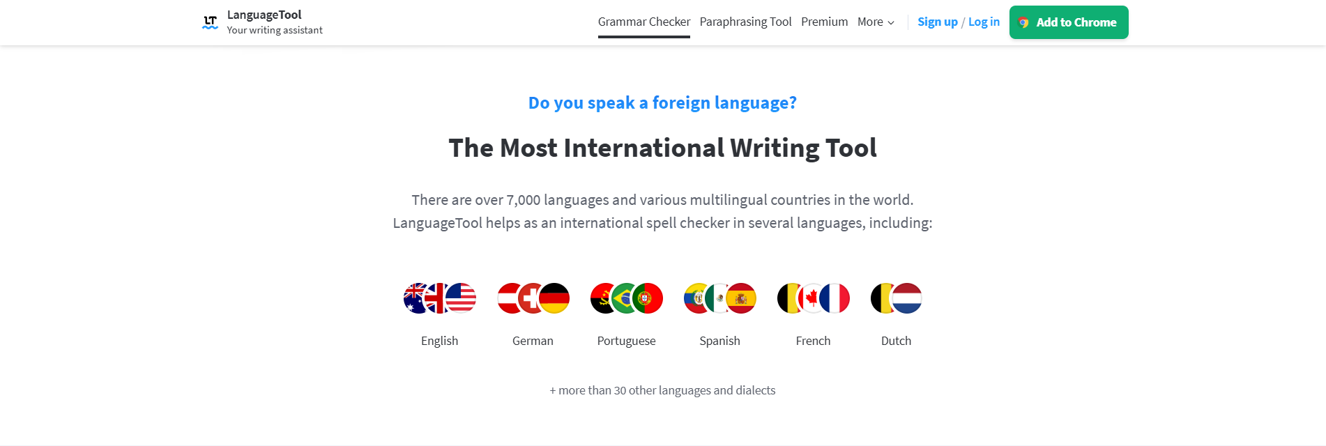 LanguageTool Grammar Checker Languages